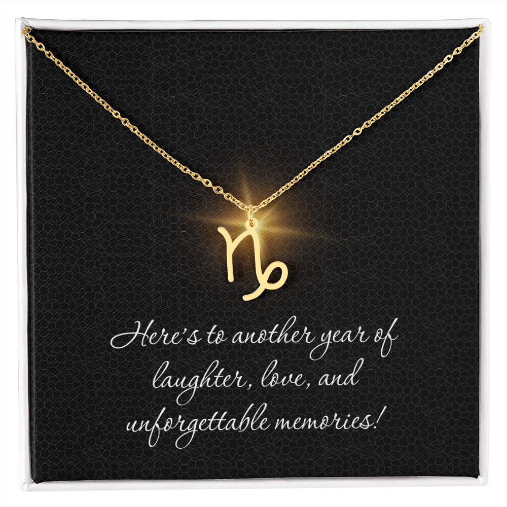 Zodiac Necklaces for Her Birthday Gifts for Women Best Friend Necklace Love Laughter Memories Aries Taurus Cancer Libra and All Others