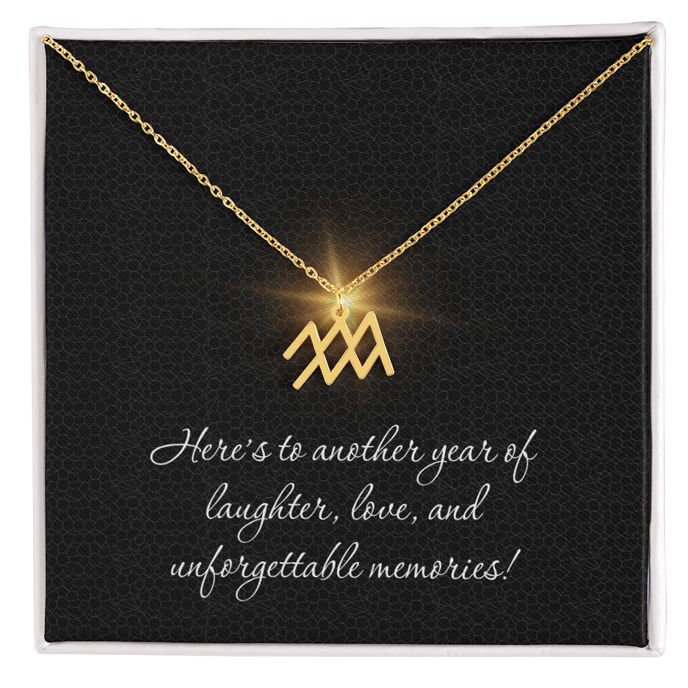 Zodiac Necklaces for Her Birthday Gifts for Women Best Friend Necklace Love Laughter Memories Aries Taurus Cancer Libra and All Others