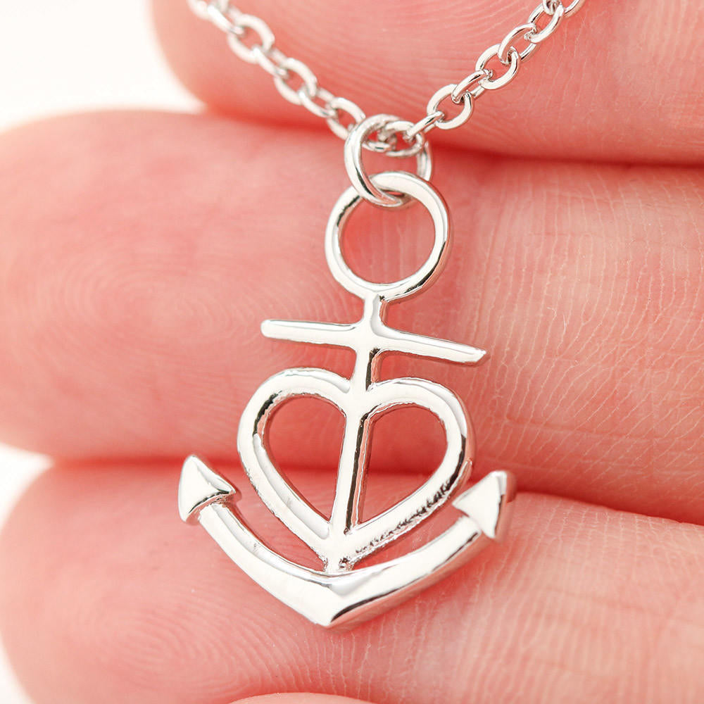 To My Anchor Necklace Gift With Heartfelt Message Anchor Pendant Gift For Partner or Spouse Motivational Inspirational