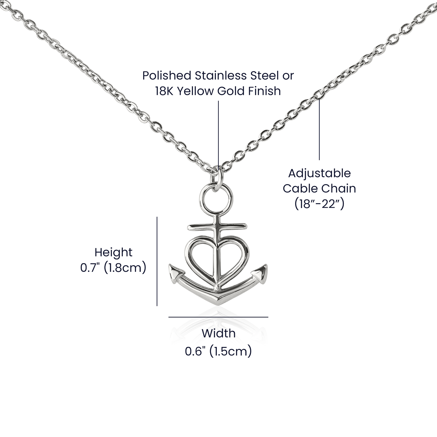 To My Anchor Necklace With Loving Message Thoughtful Anchor Pendant Gift For Best Friend Mom Dad Wife Husband Christmas Motivational Inspirational