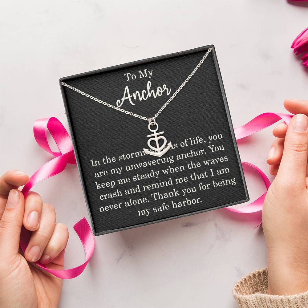 To My Anchor Necklace Thank You Necklace Anchor Pendant For Wife Husband Friend Meaningful Gift Ideas Christmas Birthday Motivational Inspirational