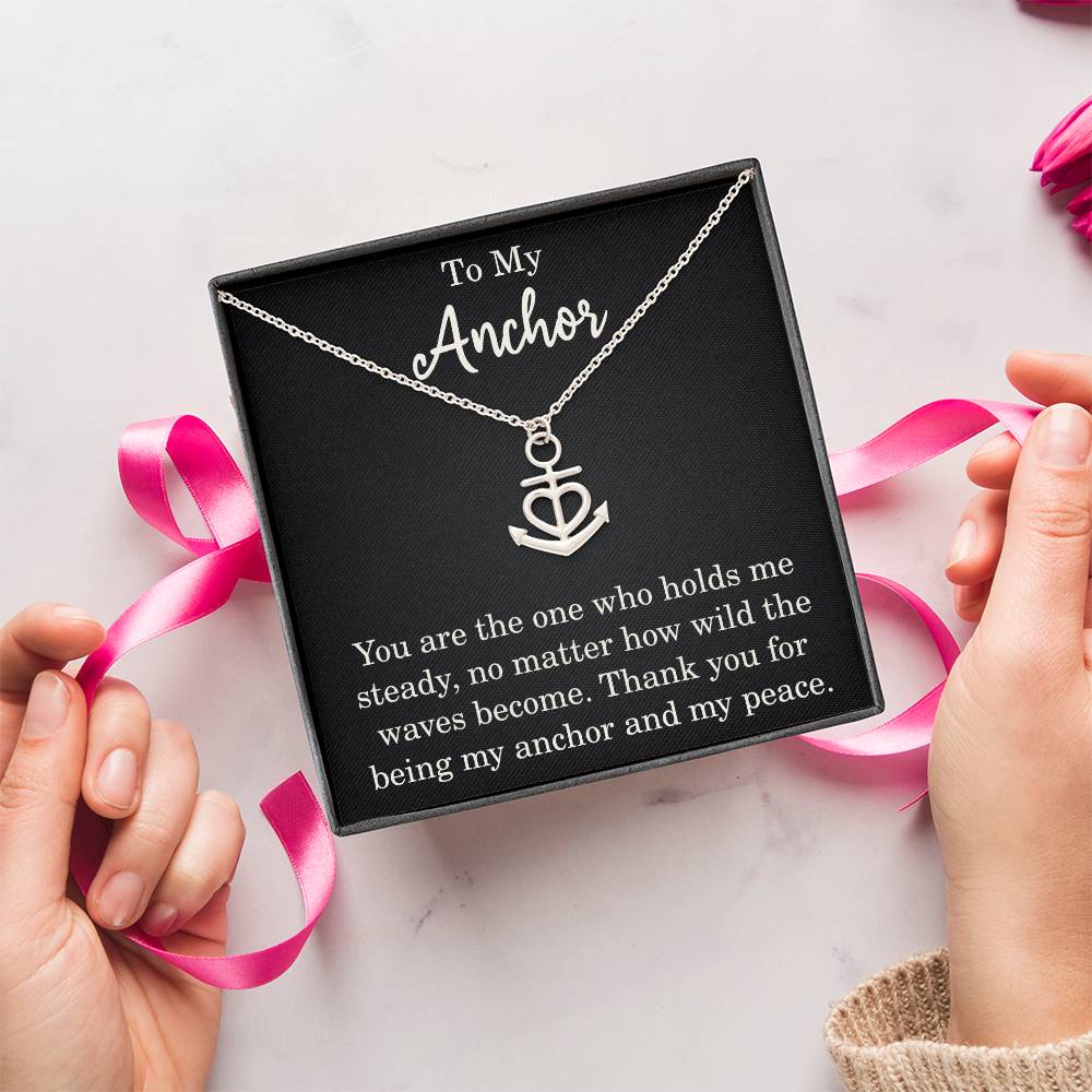 To My Anchor Necklace Anniversary Jewelry for Her Women Valentines Day Thoughtful Anchor Pendant Motivational Inspirational