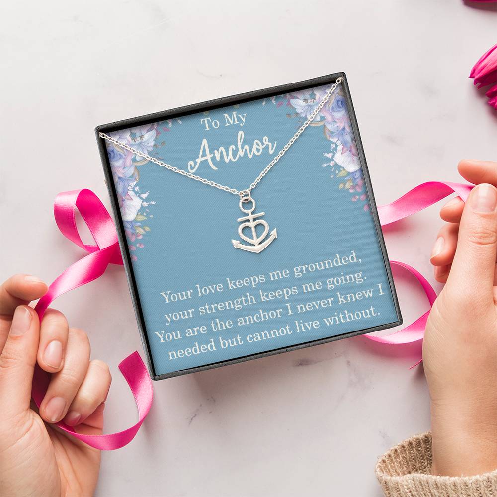 To My Anchor Necklace Gift With Heartfelt Message Anchor Pendant Gift For Partner or Spouse Motivational Inspirational