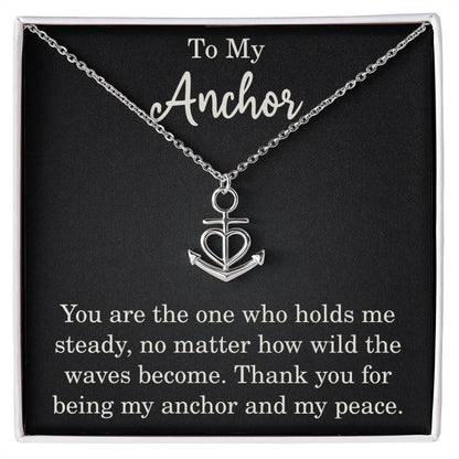 To My Anchor Necklace Anniversary Jewelry for Her Women Valentines Day Thoughtful Anchor Pendant Motivational Inspirational