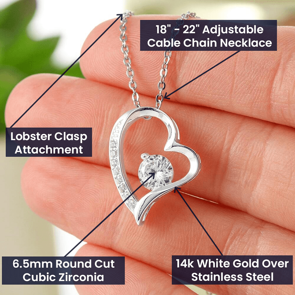 33rd Anniversary Necklace for Wife from Husband 33 Years Anniversary Jewelry for Her Women Forever Love Pendant