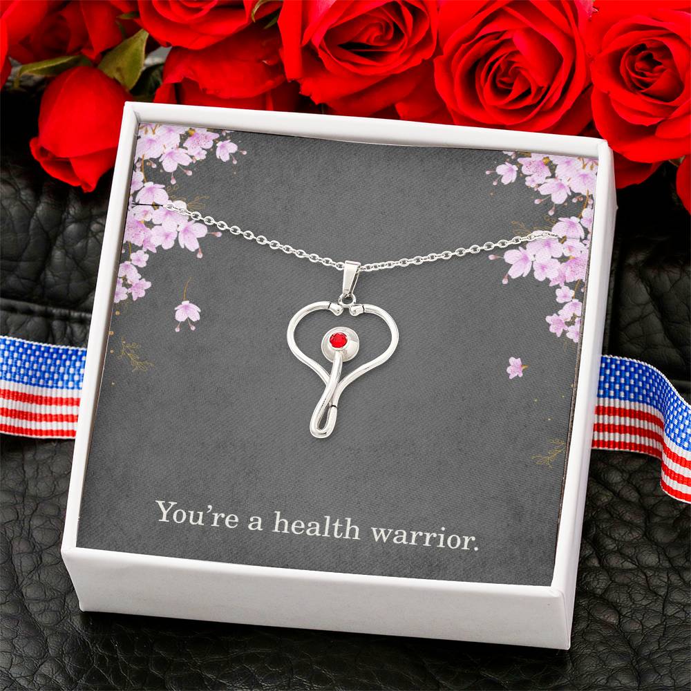 Youre A Health Warrior Nurse Necklace Nurse Christmas Gift Nurse Appreciation Gift Nursing Gift