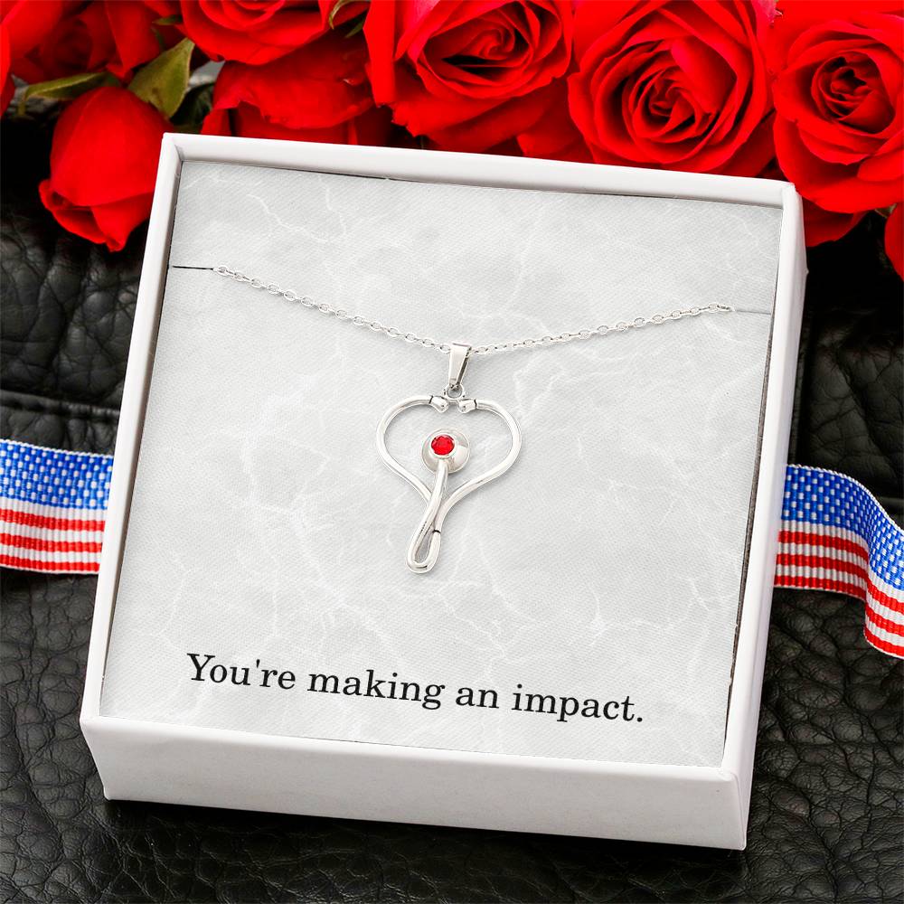 You're Making An Impact Nurse Necklace Nurse Christmas Gift Nurse Appreciation Gift Nursing Gift