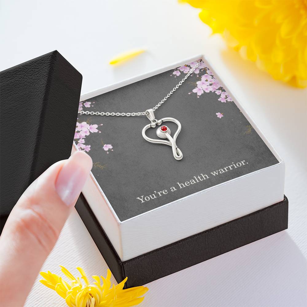 Youre A Health Warrior Nurse Necklace Nurse Christmas Gift Nurse Appreciation Gift Nursing Gift