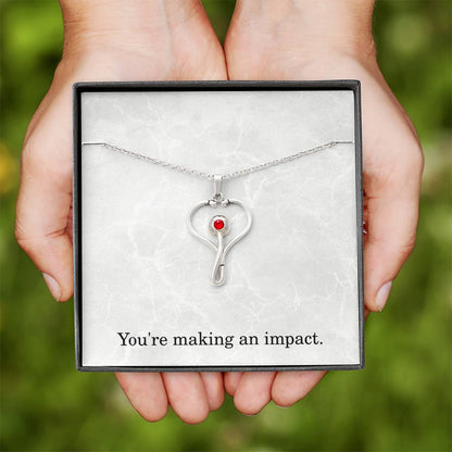 You're Making An Impact Nurse Necklace Nurse Christmas Gift Nurse Appreciation Gift Nursing Gift