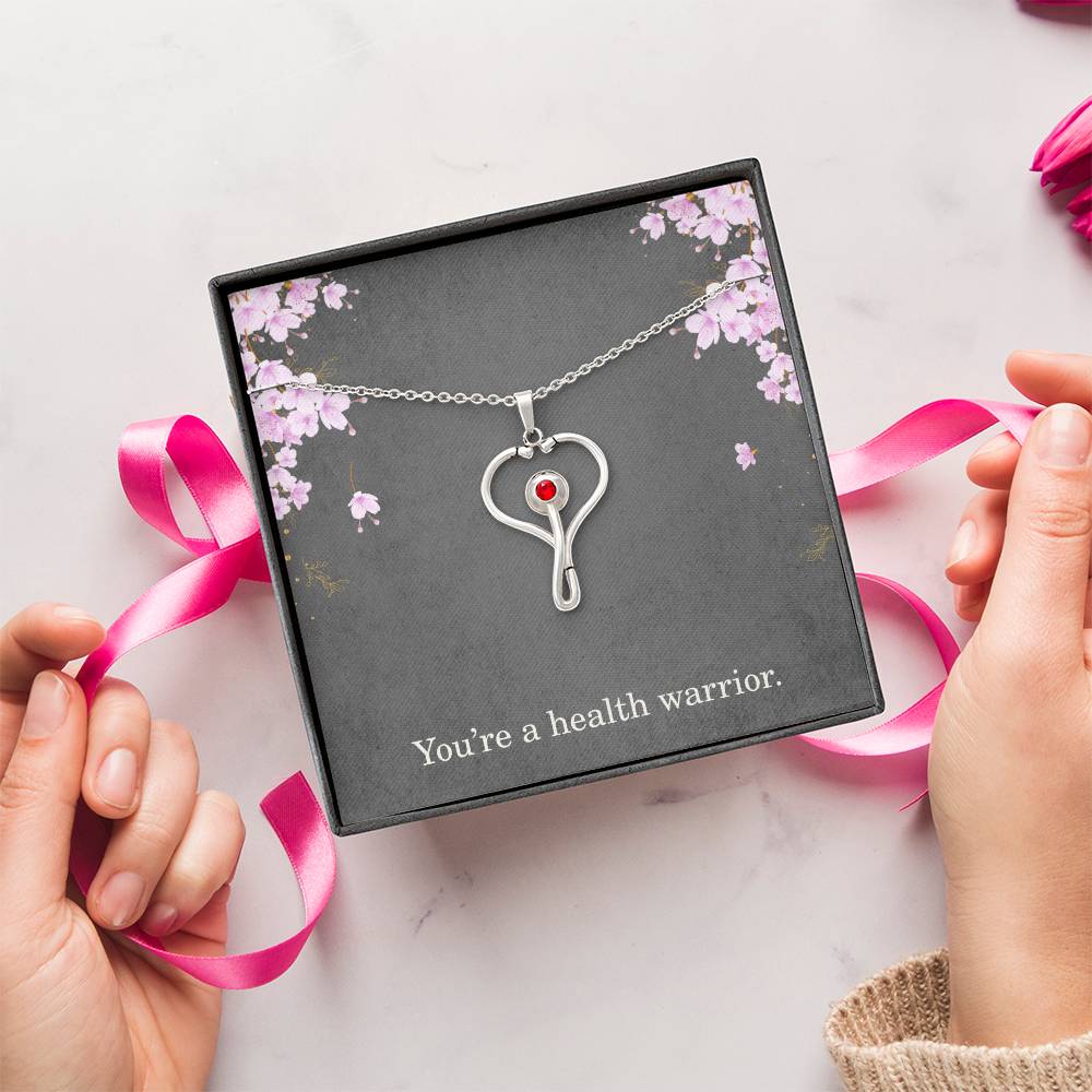 Youre A Health Warrior Nurse Necklace Nurse Christmas Gift Nurse Appreciation Gift Nursing Gift