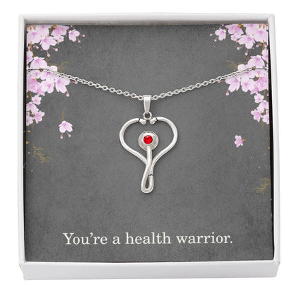 Youre A Health Warrior Nurse Necklace Nurse Christmas Gift Nurse Appreciation Gift Nursing Gift