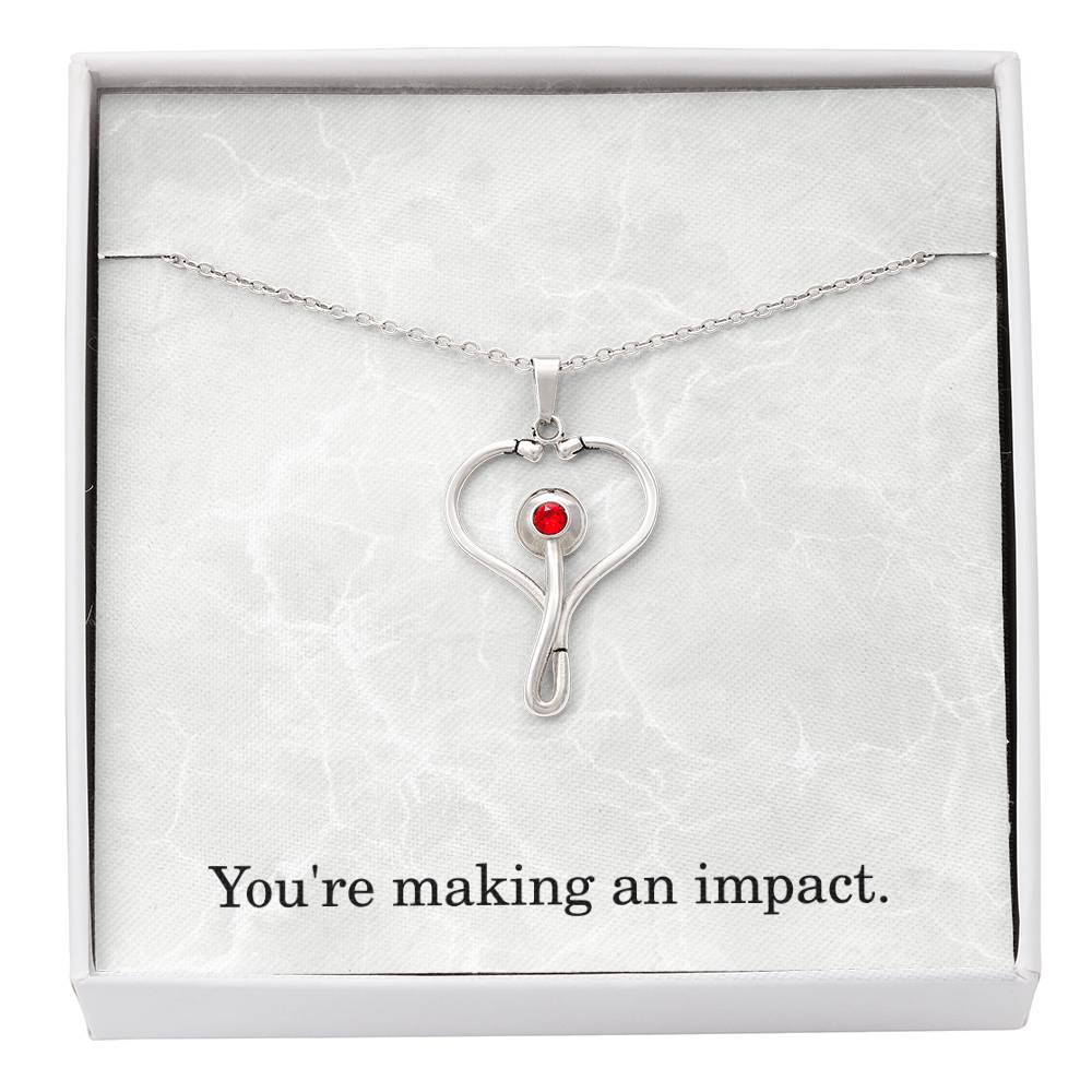 You're Making An Impact Nurse Necklace Nurse Christmas Gift Nurse Appreciation Gift Nursing Gift