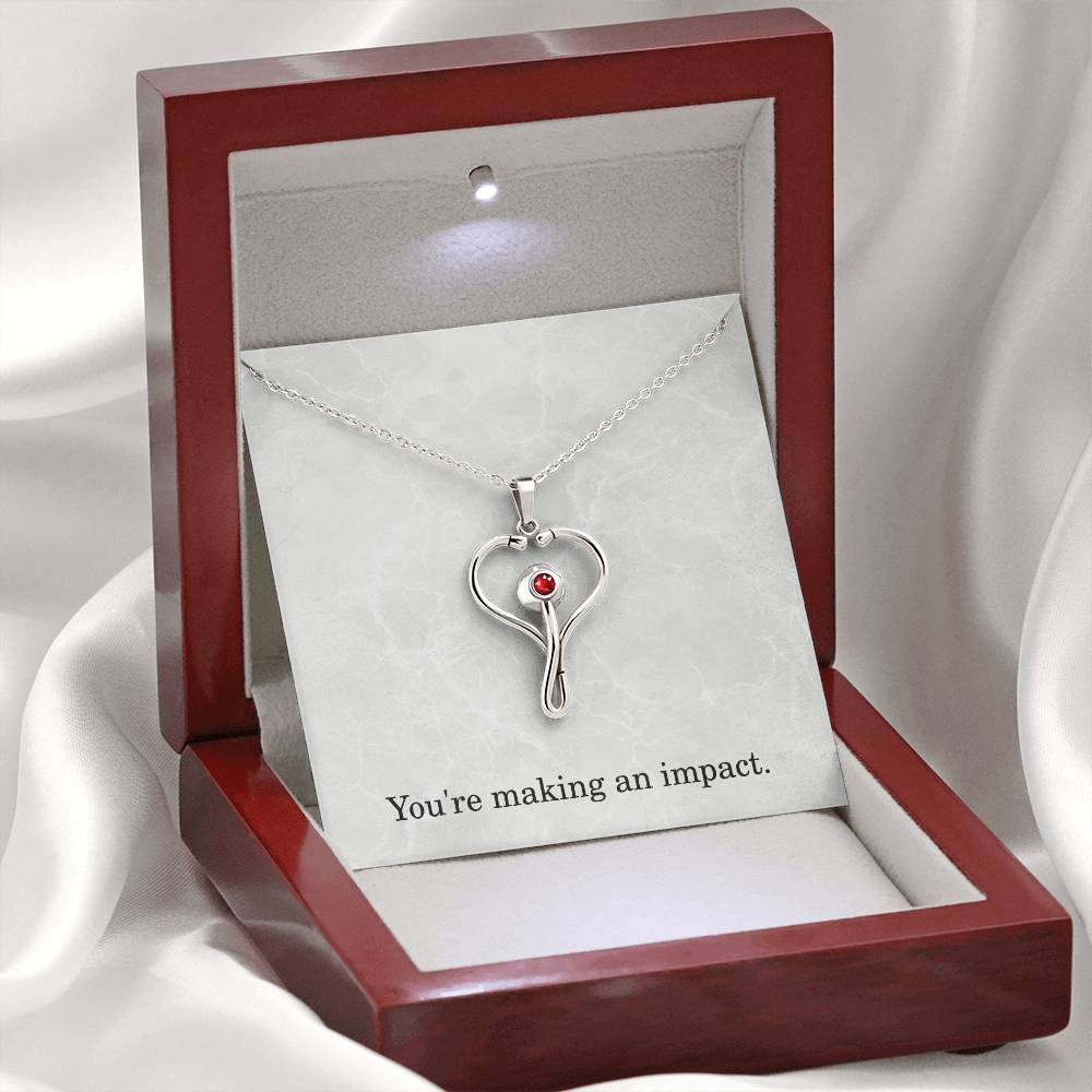 You're Making An Impact Nurse Necklace Nurse Christmas Gift Nurse Appreciation Gift Nursing Gift