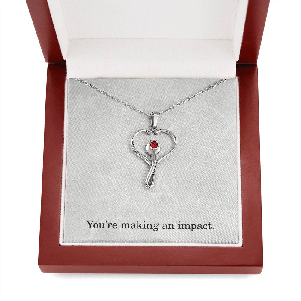 You're Making An Impact Nurse Necklace Nurse Christmas Gift Nurse Appreciation Gift Nursing Gift