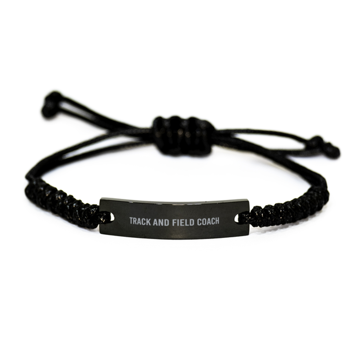 Track and Field Coach Bracelet Black Rope Bracelet Christmas Gift for Him Her