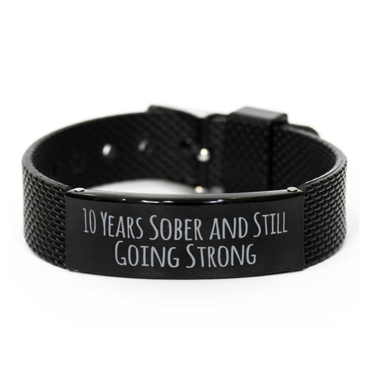 10 Years Sober Gift for Women Men 10 Years Sober and Still Going Strong Bracelet