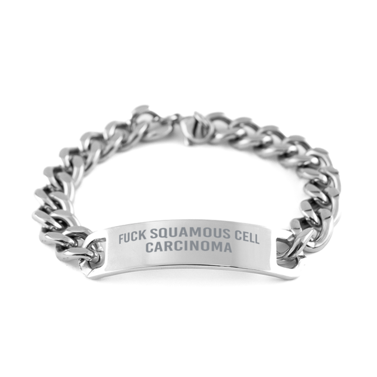 Squamous Cell Carcinoma Cancer Bracelet Cuban Link Stainless Steel Bracelet