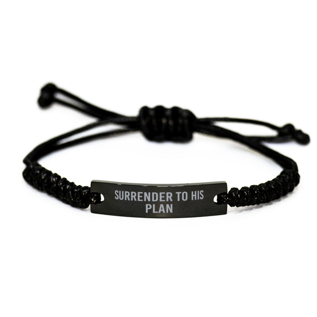 Surrender to His Plan Bracelet Christian Mantra Christmas Gift Birthday Gift for Men Women Him Her Jewelry