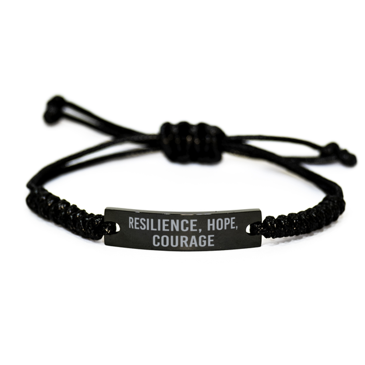 Resilience Hope Courage Bracelet Cancer Mantra Bracelets for Men Christmas Gift Birthday Gift for Him Cancer Awareness Month Women Her