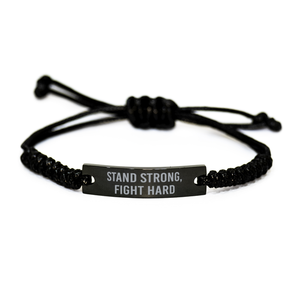 Stand Strong Fight Hard Bracelet Cancer Mantra Bracelets for Men Christmas Gift Birthday Gift for Him Cancer Awareness Month Women Her