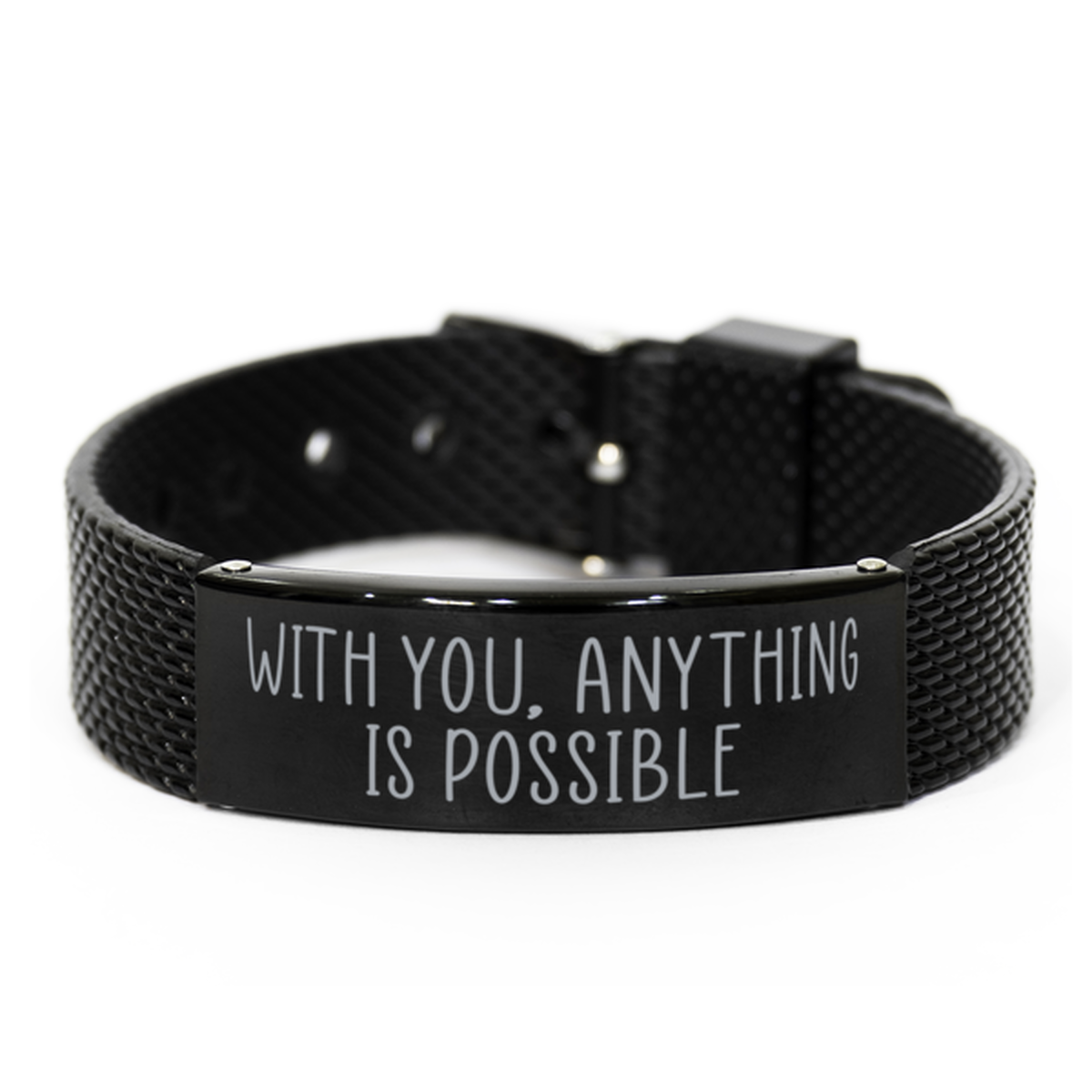 With You Anything is Possible Bracelet for Husband on Anniversary From Wife Christmas Birthday Jewelry for Boyfriend Him