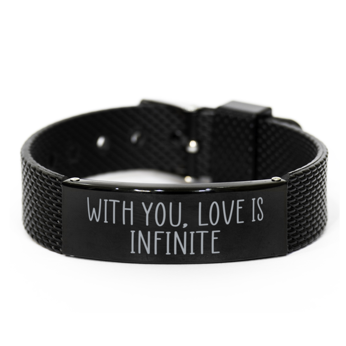 With You Love is Infinite Bracelet for Husband on Anniversary From Wife Christmas Birthday Jewelry for Boyfriend Him