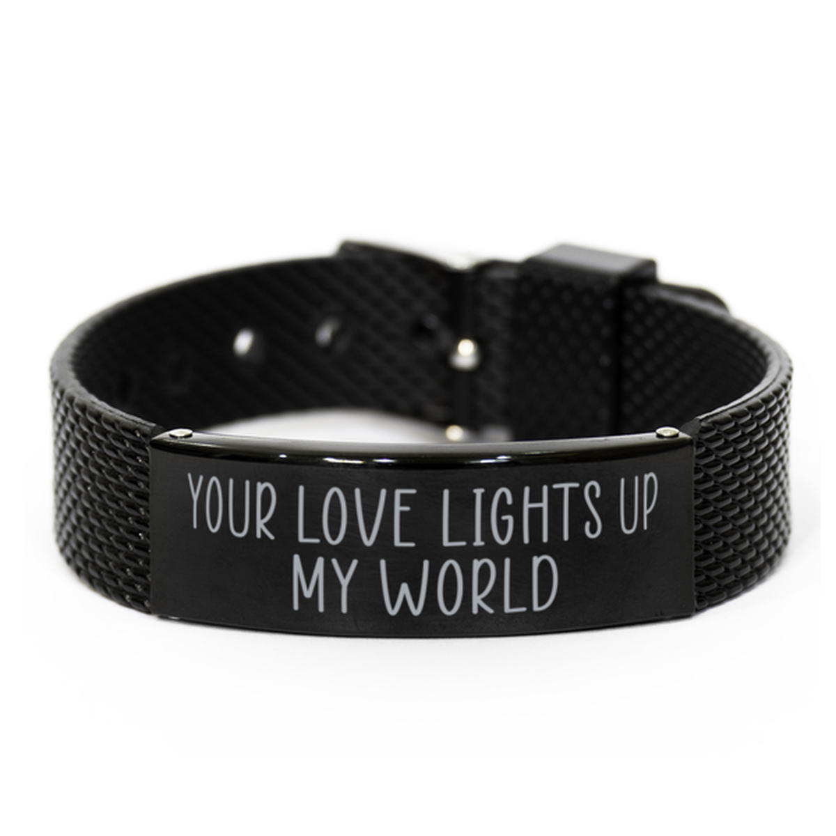 Your Love Lights Up My World Bracelet for Husband on Anniversary From Wife Christmas Birthday Jewelry for Boyfriend Him