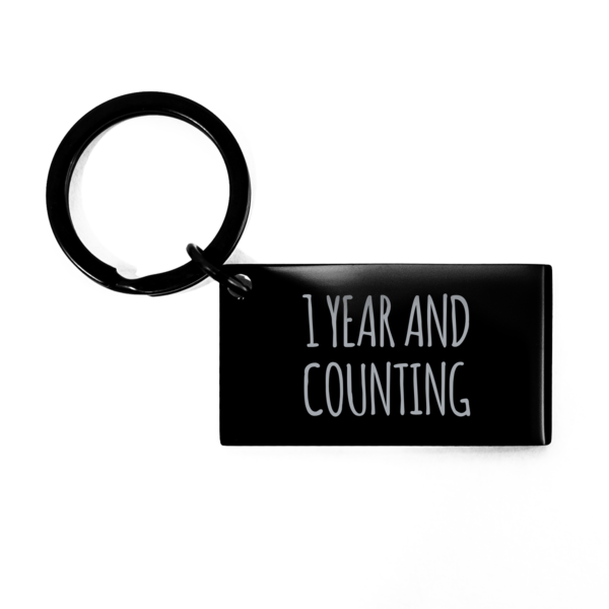 1 Year and Counting Anniversary Keychain Keepsake Memorabilia for Him Her Sober Sobriety 1st Anniversary Cancer Survivor