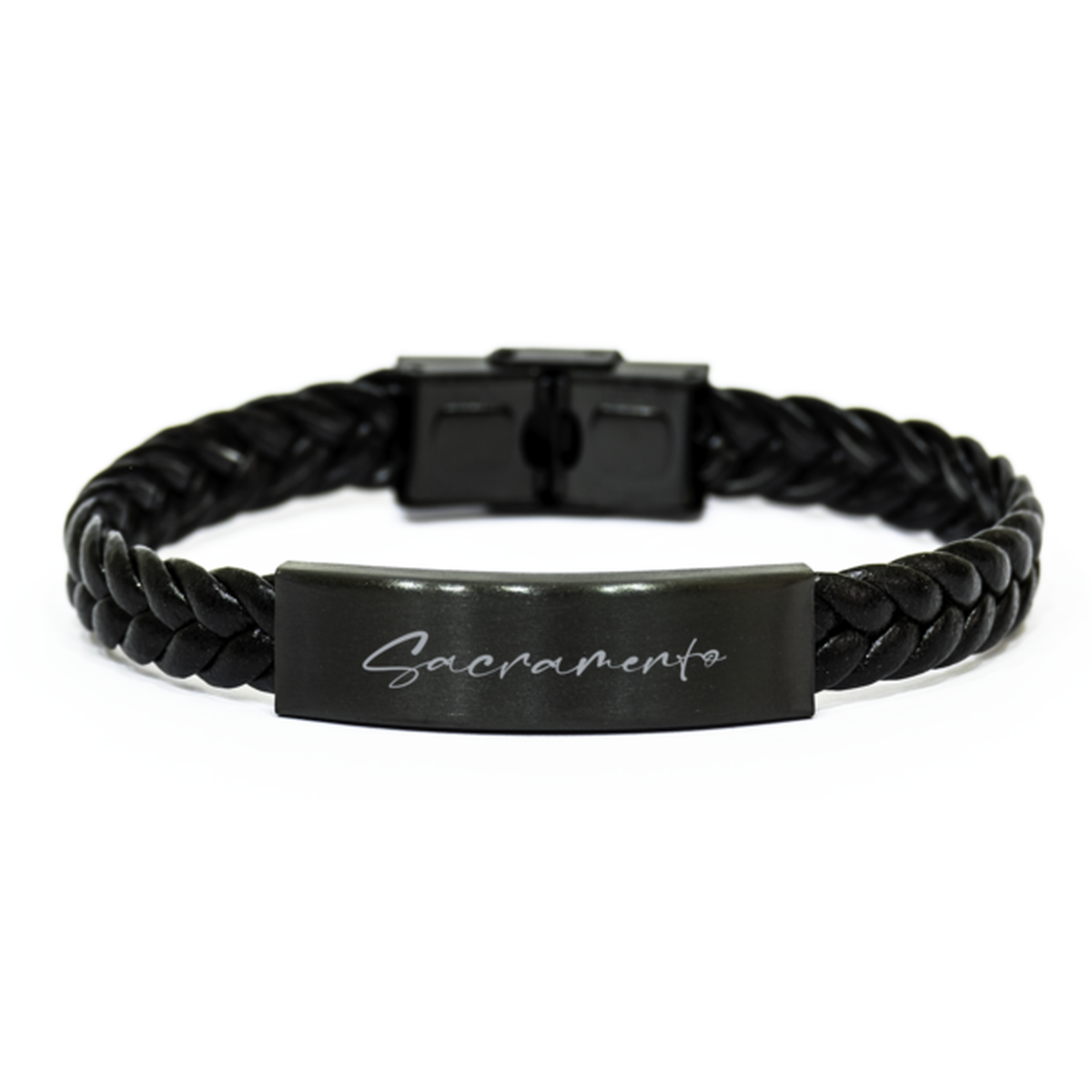 Sacramento Bracelet Braided Leather