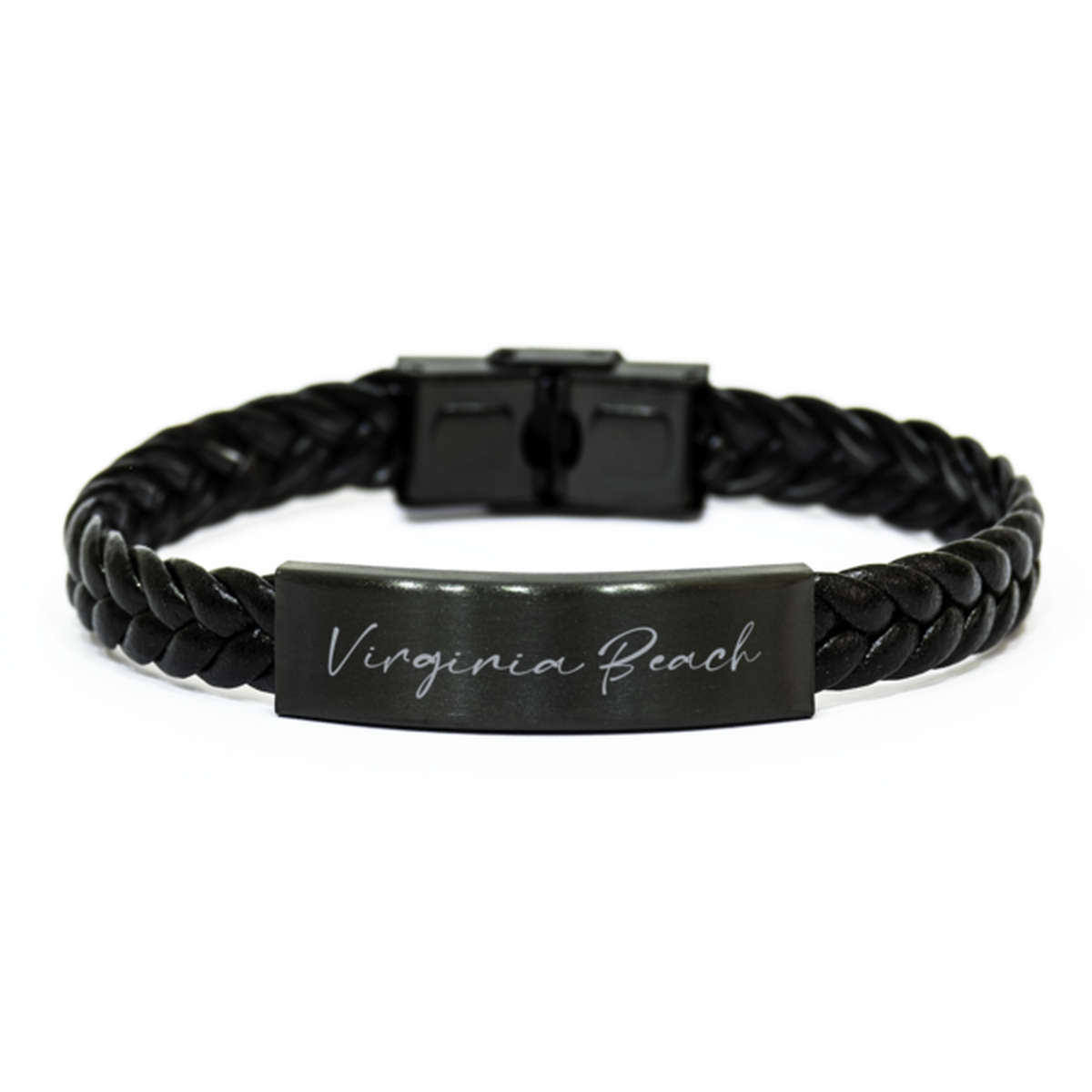 Virginia Beach Bracelet Braided Leather