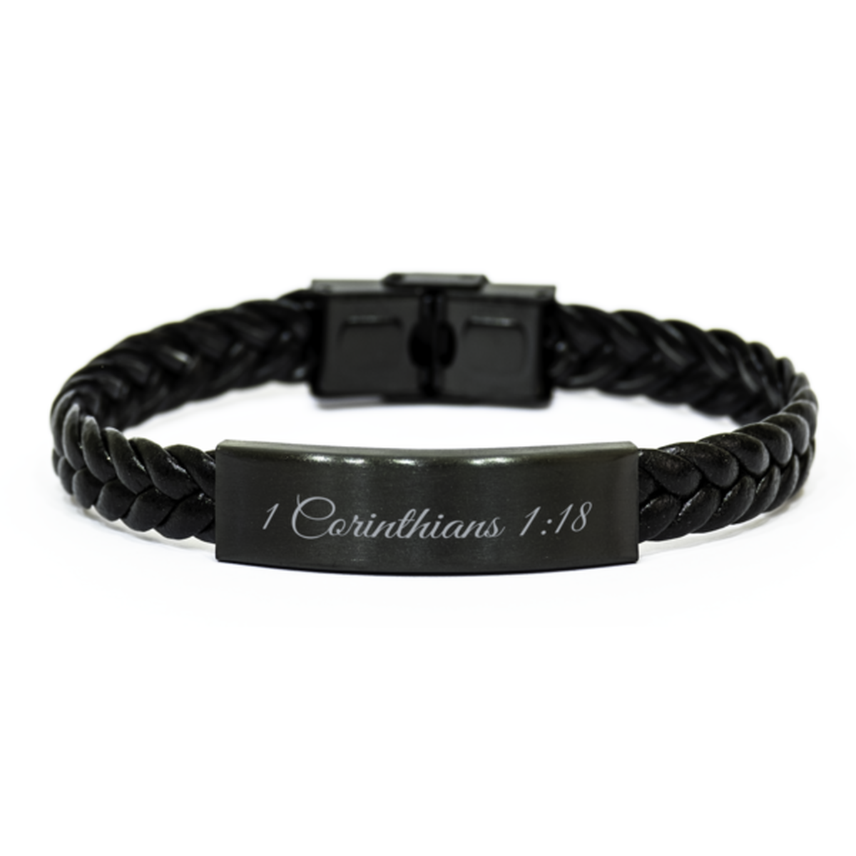 1 Corinthians 1 18 Bracelet Braided Leather