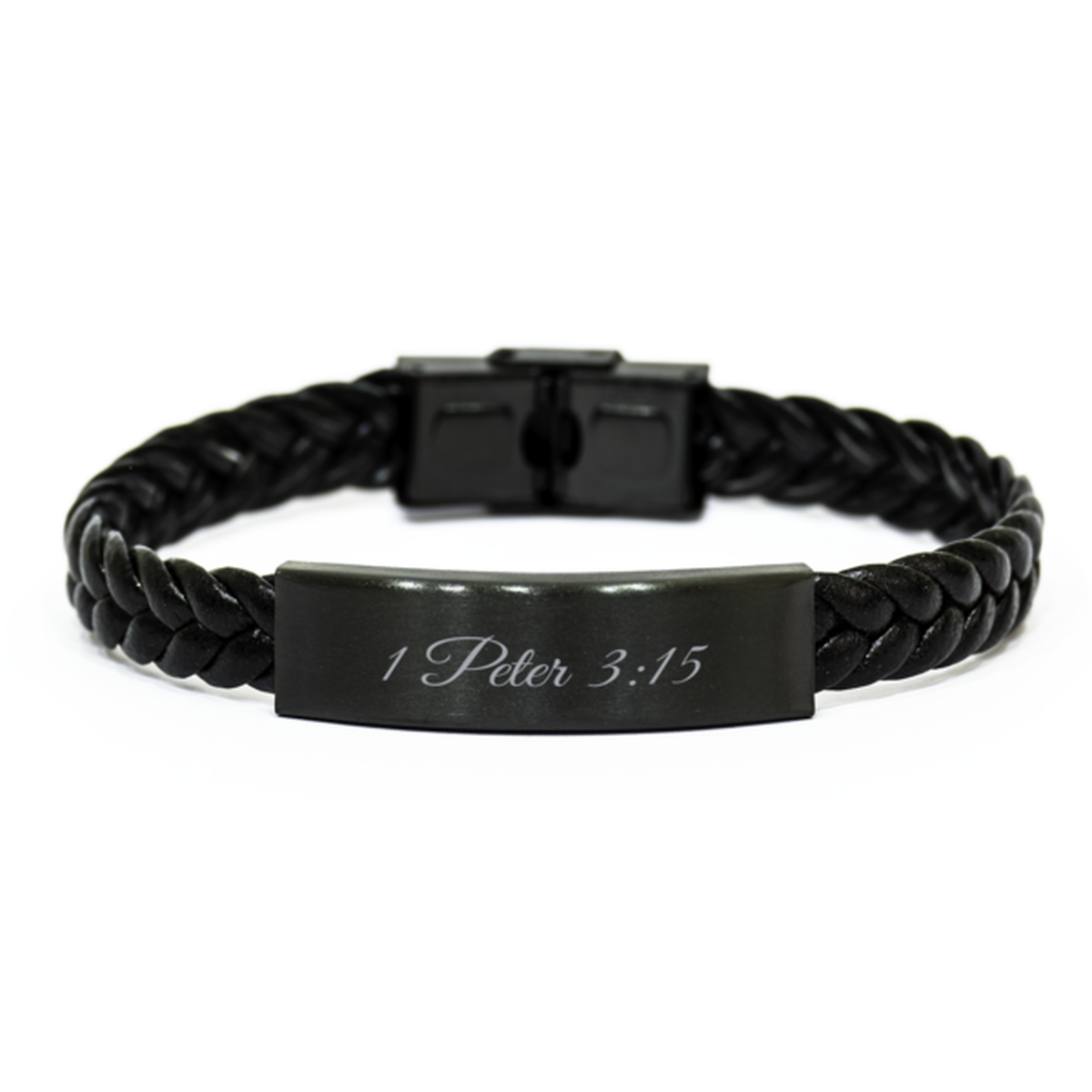 1 Peter 3 15 Bracelet Braided Leather