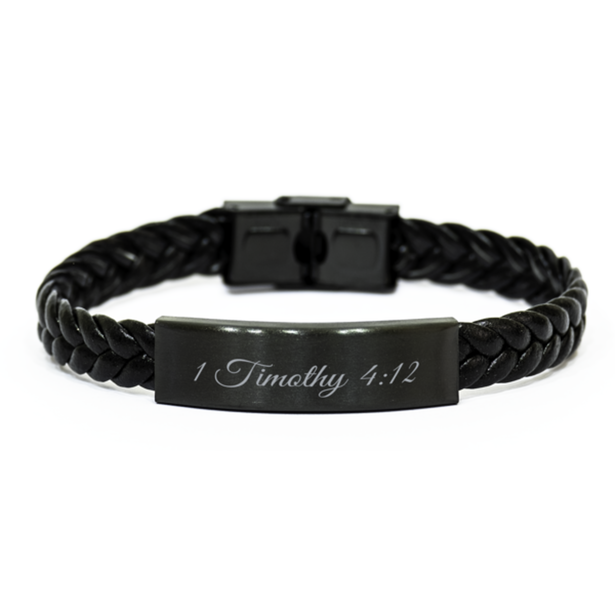 1 Timothy 4 12 Bracelet Braided Leather