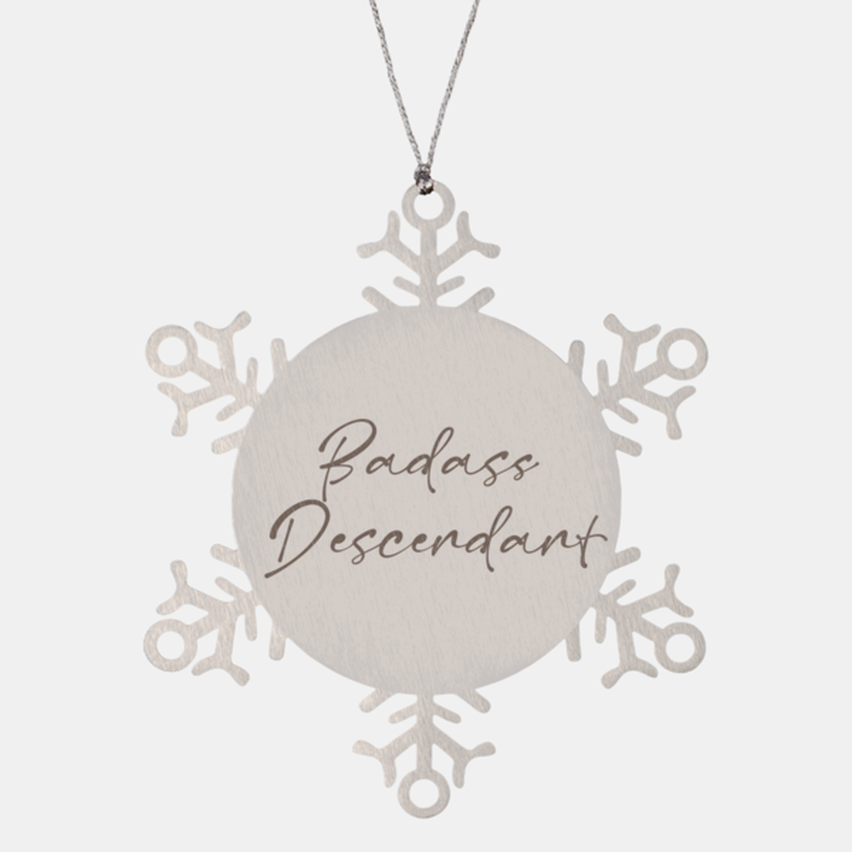 Badass Descendant Ornament Snowflake Ornament