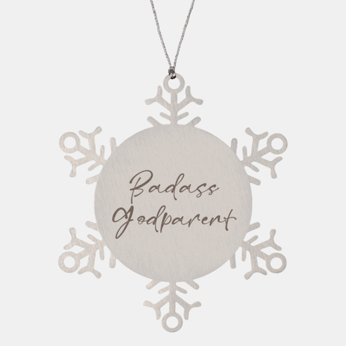 Badass Godparent Ornament Snowflake Ornament