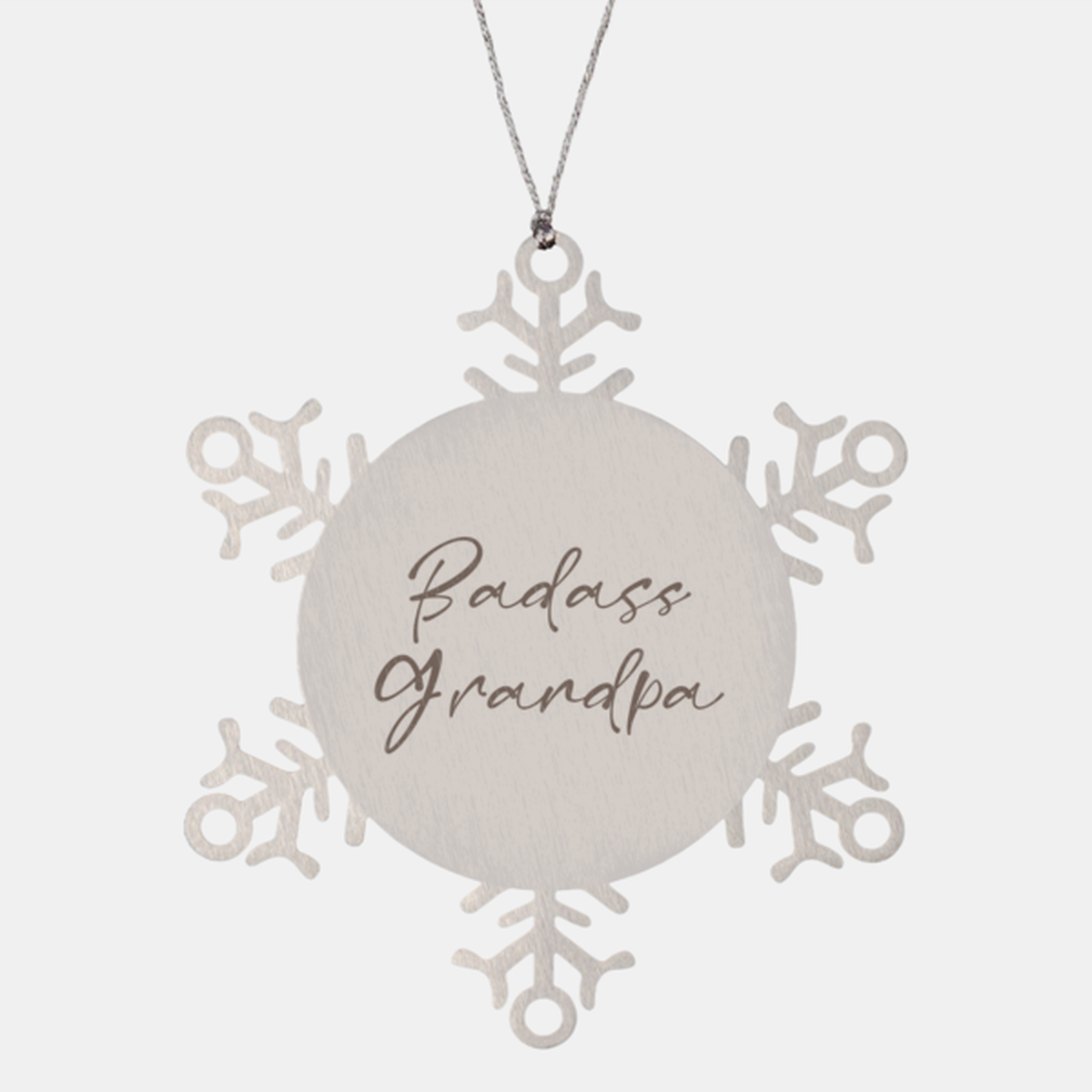 Badass Grandpa Ornament Snowflake Ornament