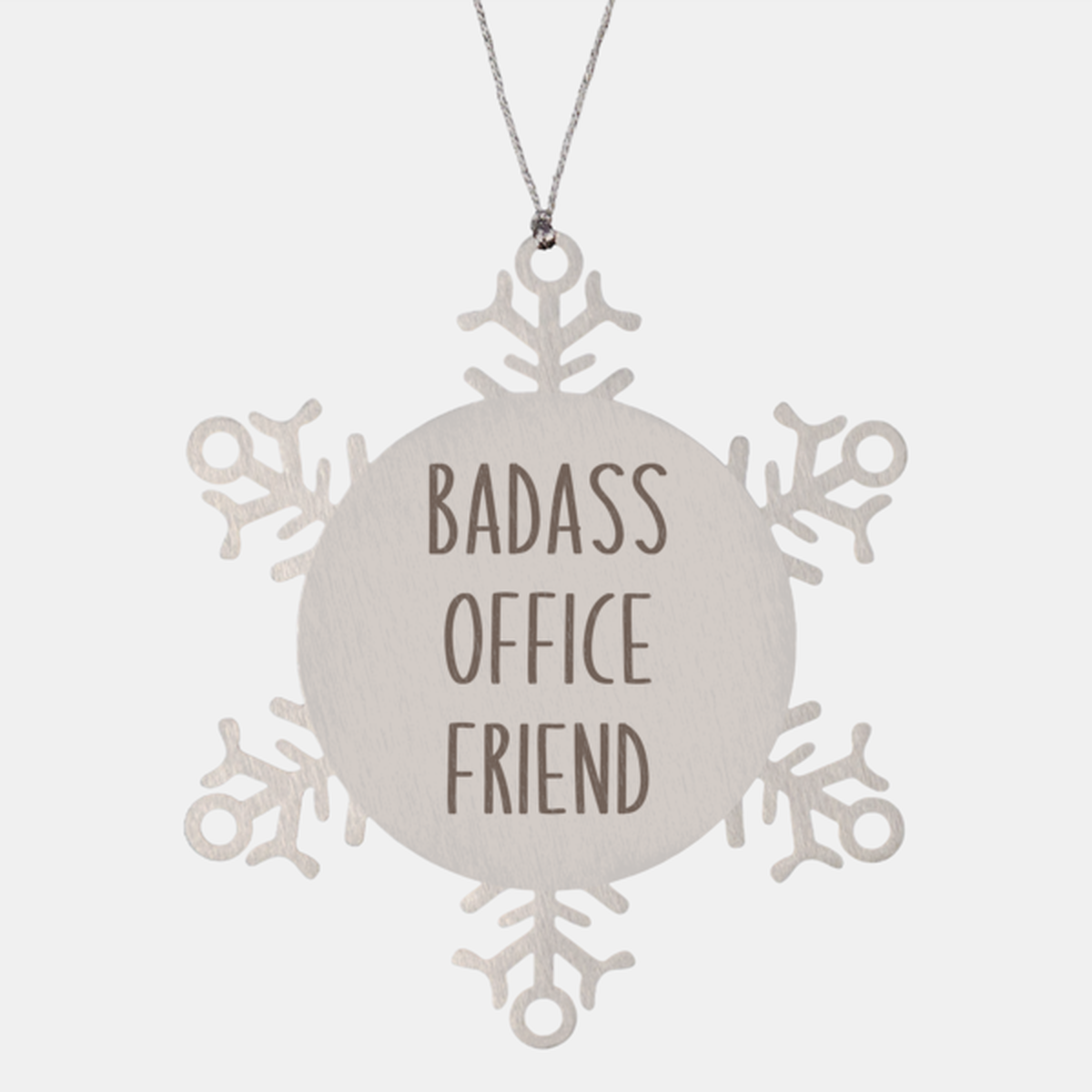 Badass Office Friend Ornament Christmas Gift Snowflake Ornament