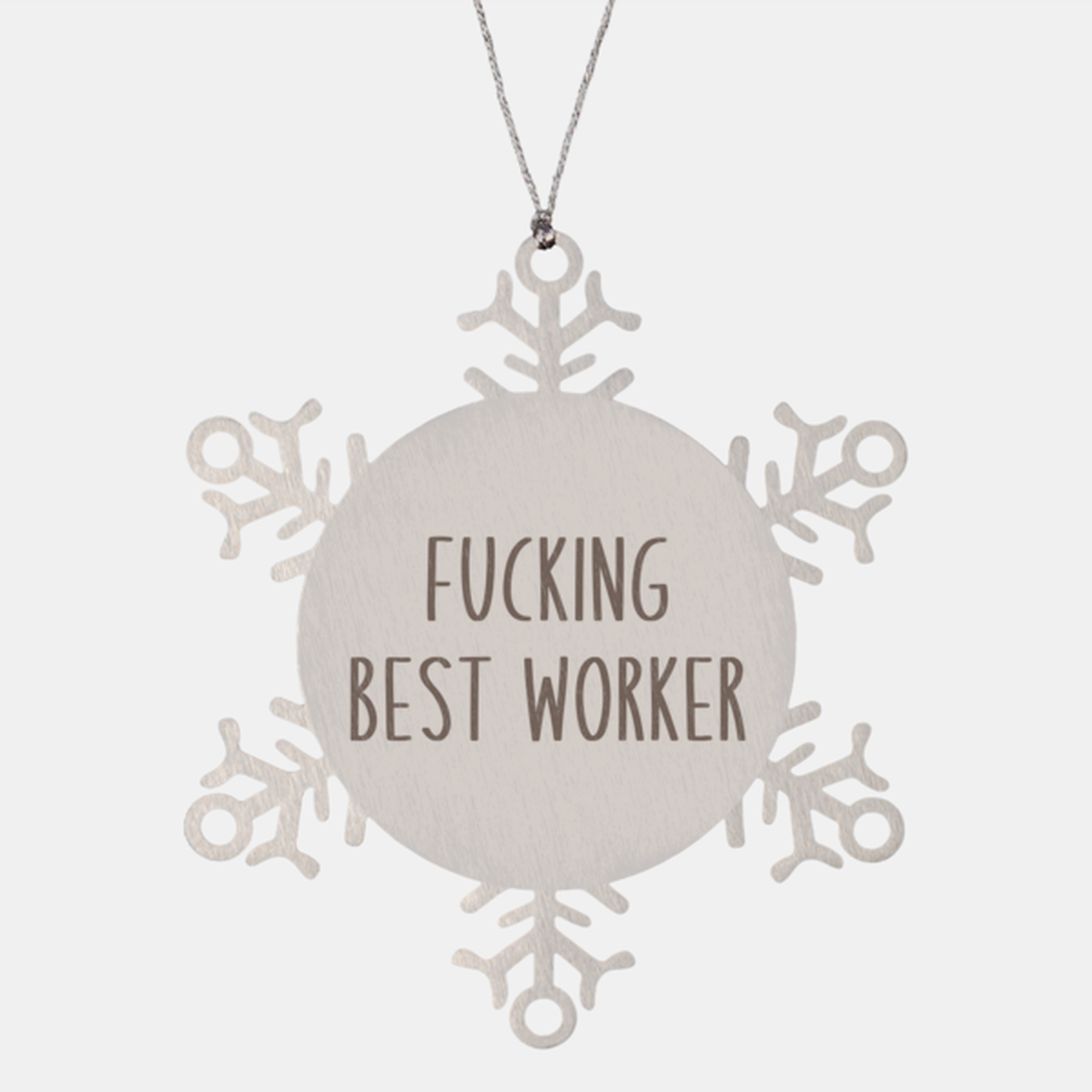 Best Worker Ornament Christmas Gift Snowflake Ornament