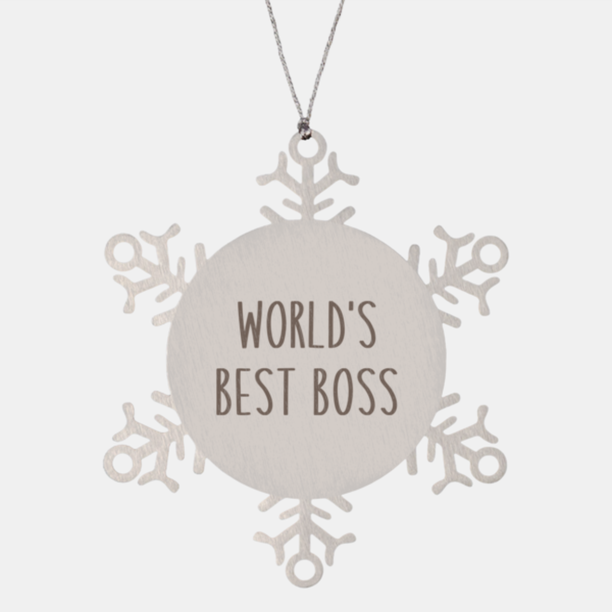 World's Best Boss Ornament Christmas Gift Snowflake Ornament