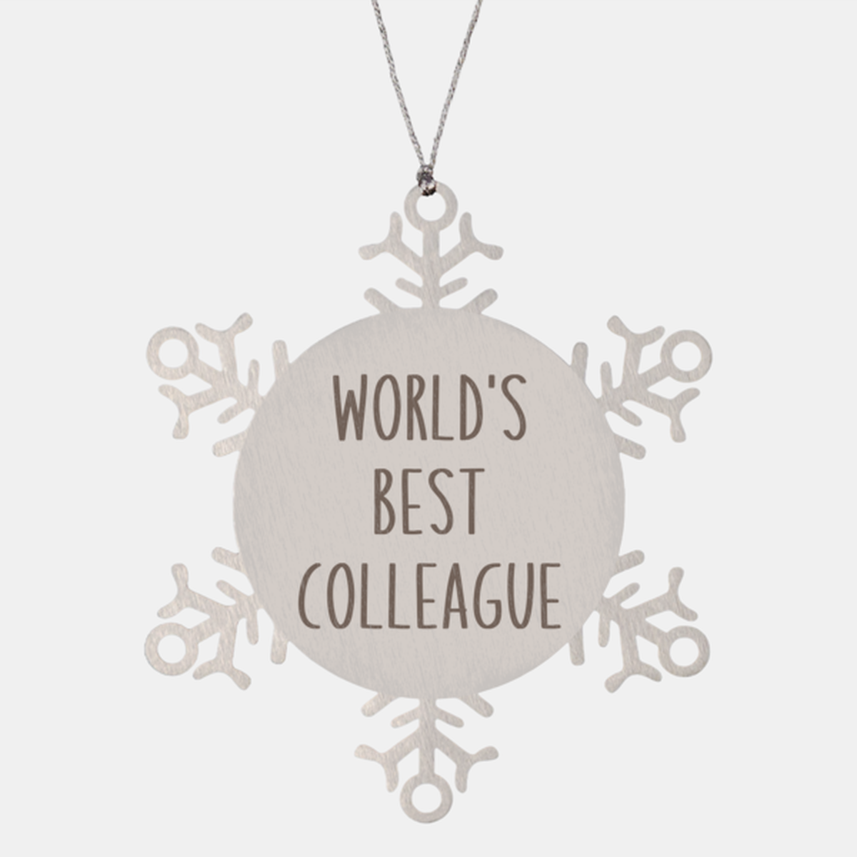 World's Best Colleague Ornament Christmas Gift Snowflake Ornament