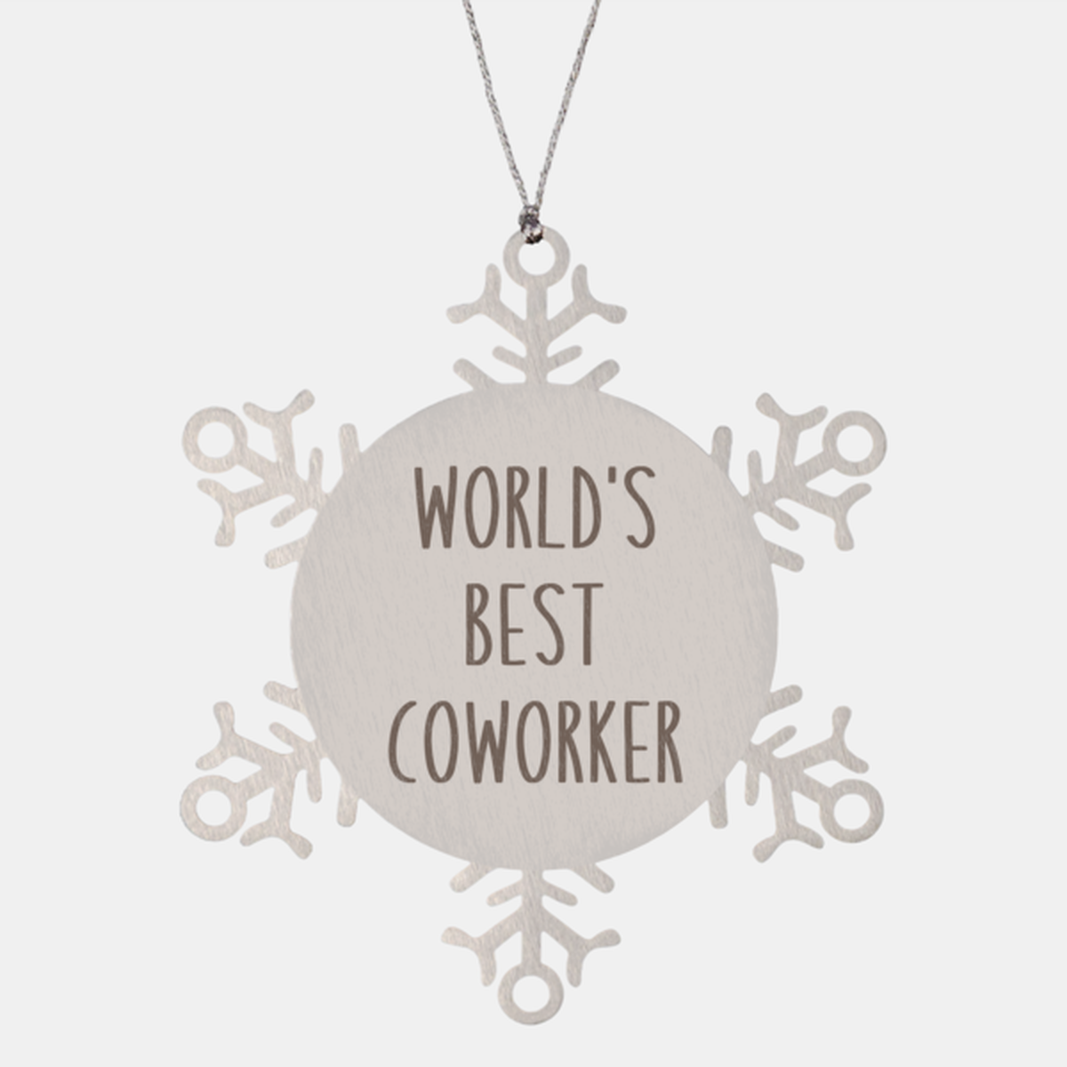 World's Best Coworker Ornament Christmas Gift Snowflake Ornament