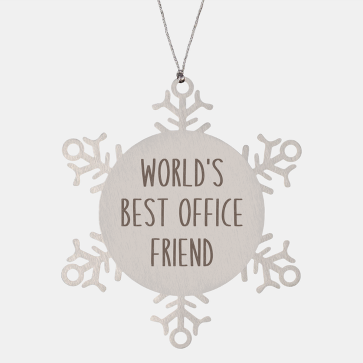 World's Best Office Friend Ornament Christmas Gift Snowflake Ornament