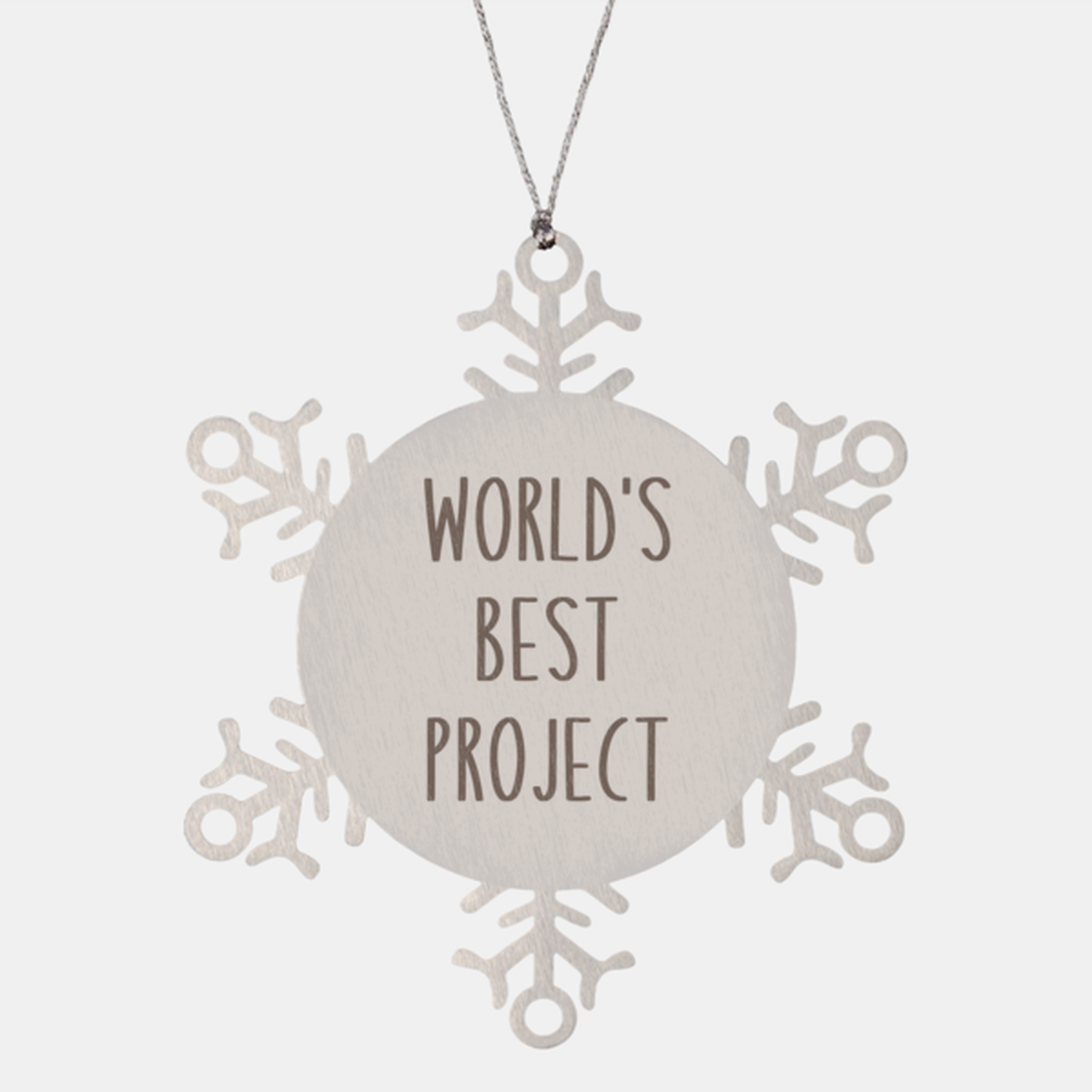 World's Best Project Ornament Christmas Gift Snowflake Ornament