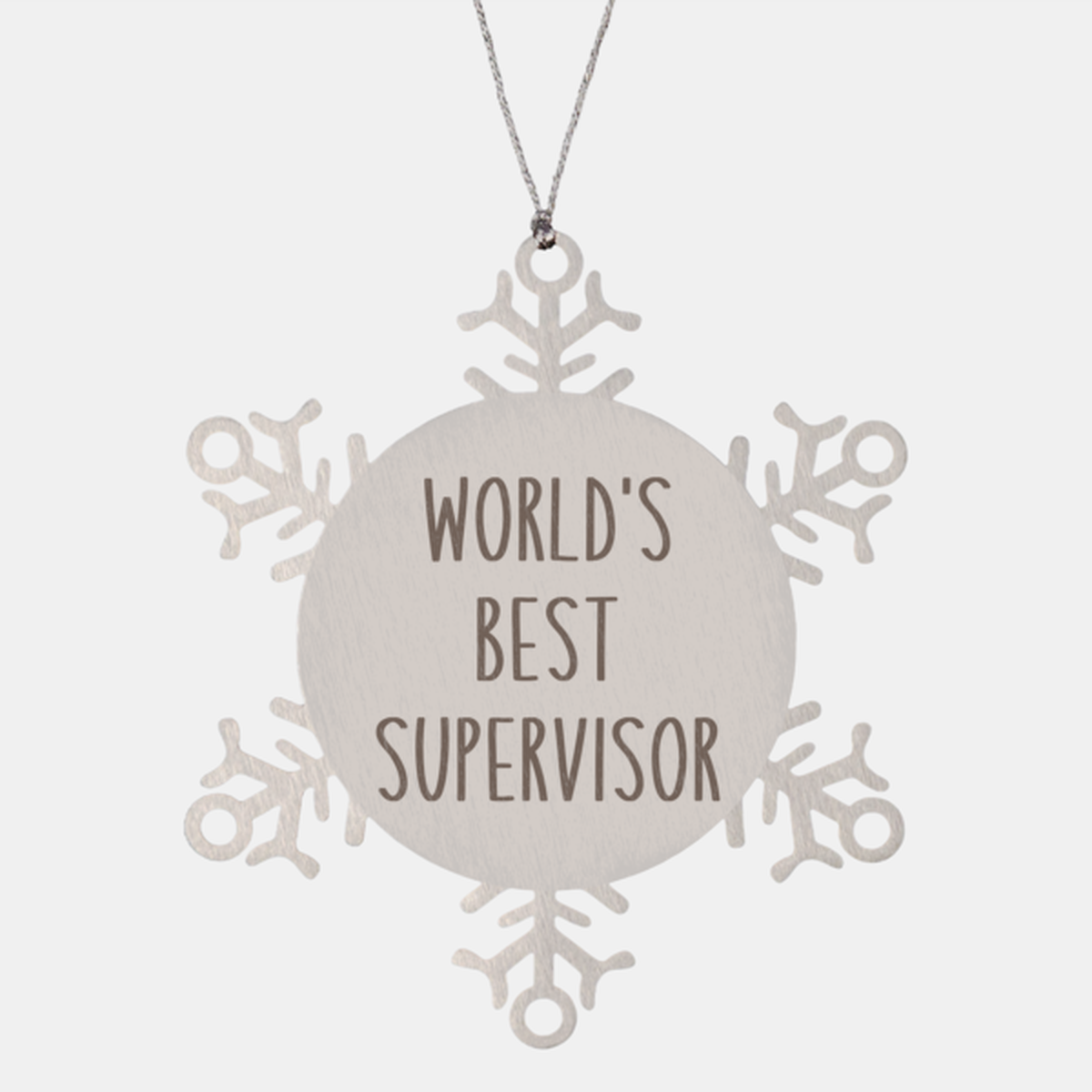 World's Best Supervisor Ornament Christmas Gift Snowflake Ornament