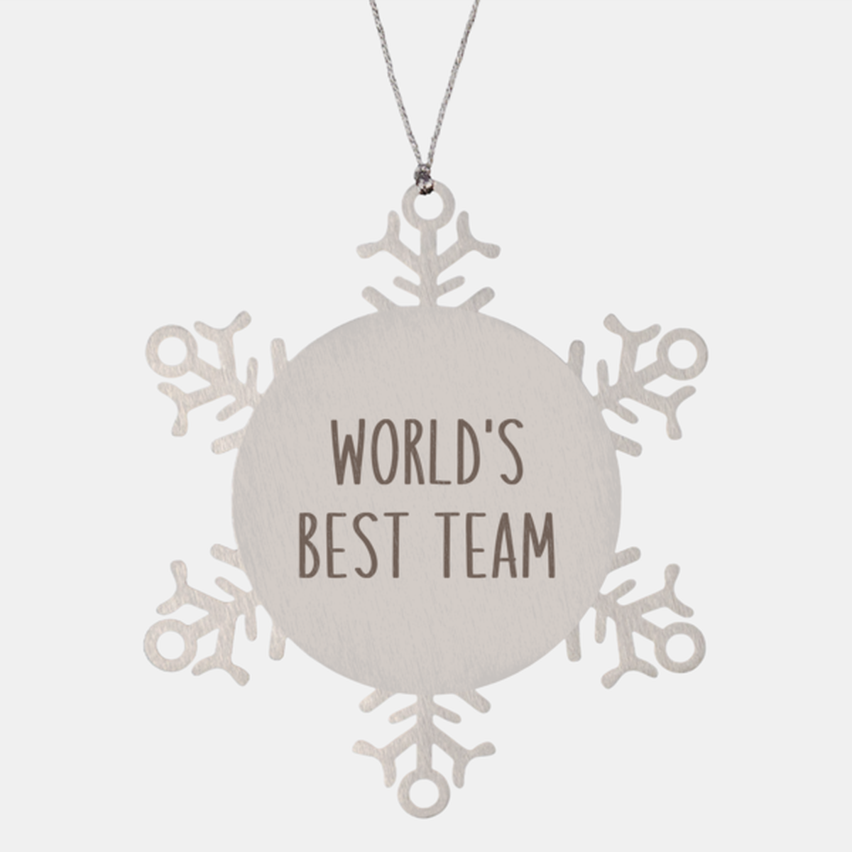 World's Best Team Ornament Christmas Gift Snowflake Ornament