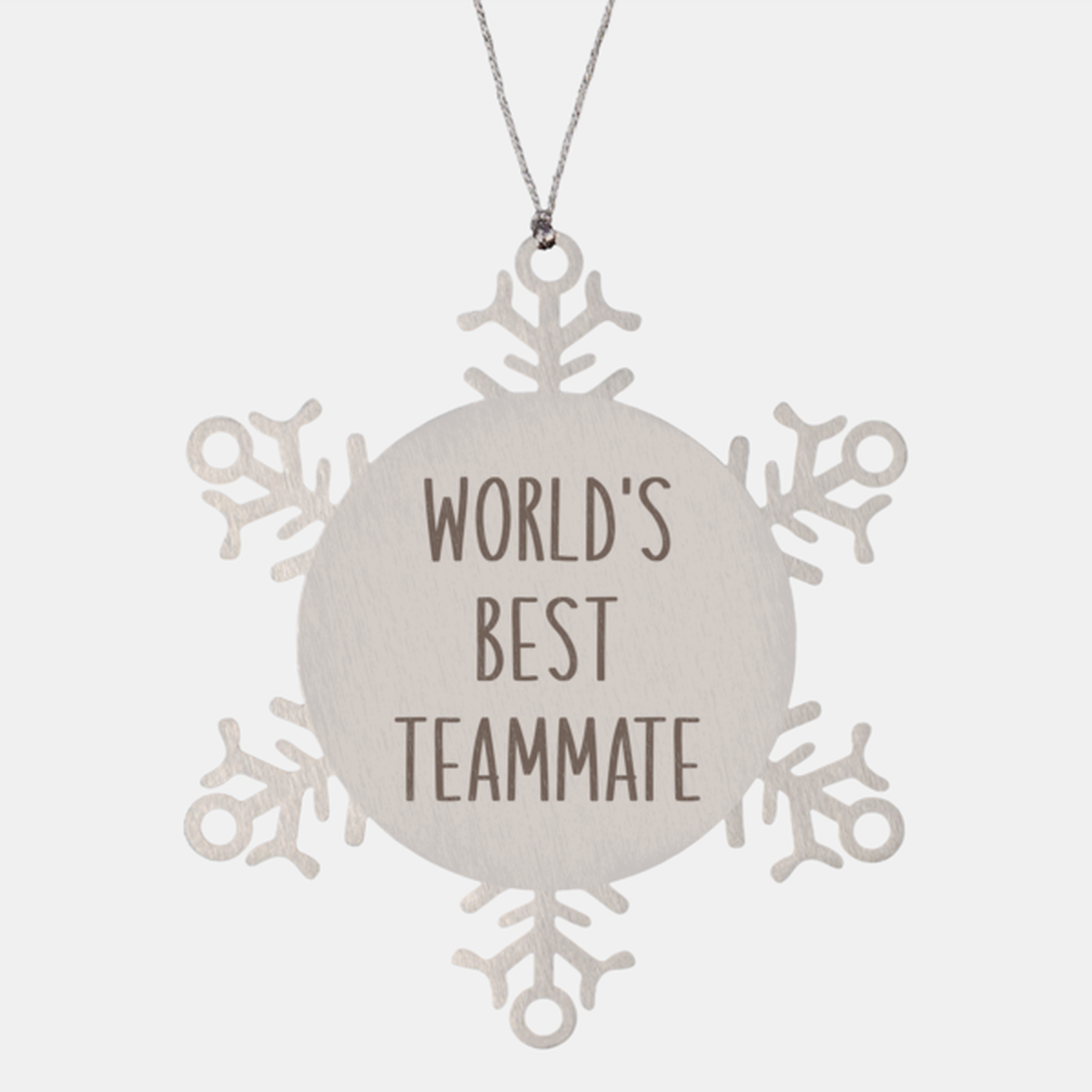 World's Best Teammate Ornament Christmas Gift Snowflake Ornament