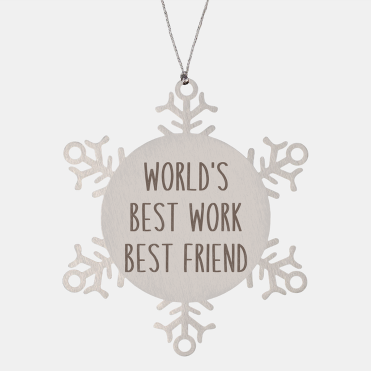 World's Best Work Best Friend Ornament Christmas Gift Snowflake Ornament