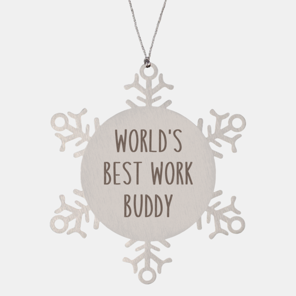 World's Best Work Buddy Ornament Christmas Gift Snowflake Ornament