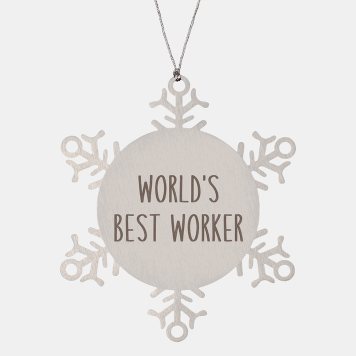 World's Best Worker Ornament Christmas Gift Snowflake Ornament