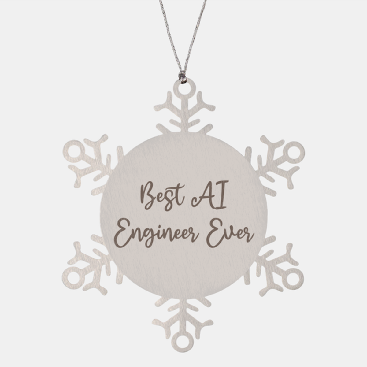 Best AI Engineer Ever Ornament Christmas Gift for Him Her Snowflake Ornament